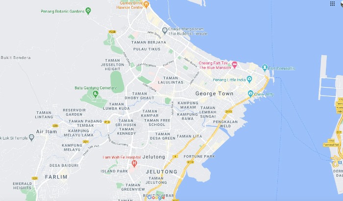 喬治市地圖